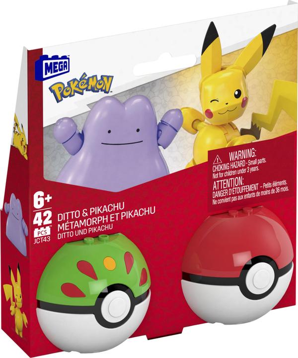 Actual product image MEGA Pokémon 2-piece Pokéball set - Pikachu and Ditto