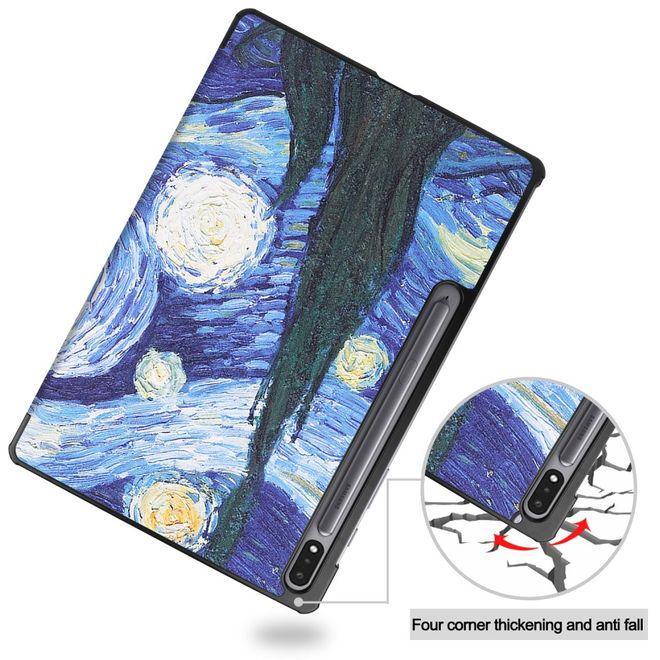 Produktbild MU Style Dreifach faltbare Hülle mit Muster (Galaxy Tab S7+)