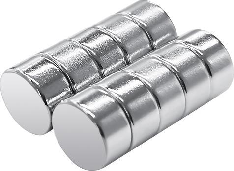Produktbild Rs Pro Neodym Magnet, Scheibe, 8mm x 4mm (10 x)