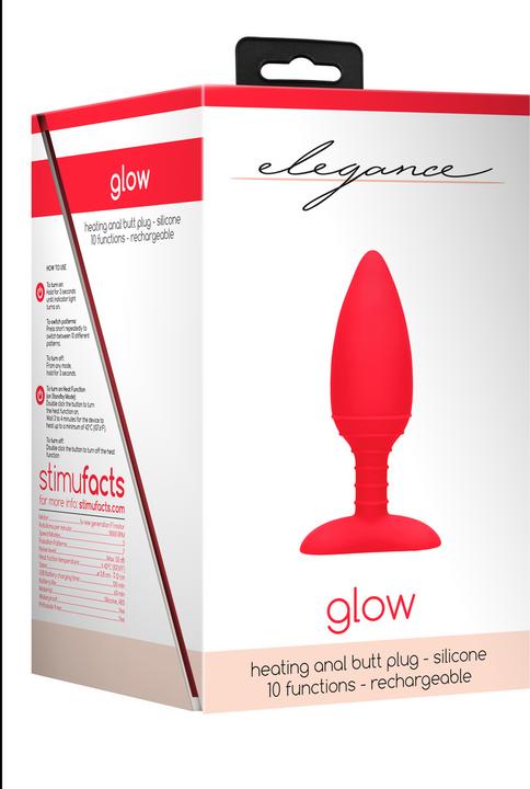 Actual product image Doc Johnson Heating Anal Butt Plug - Glow