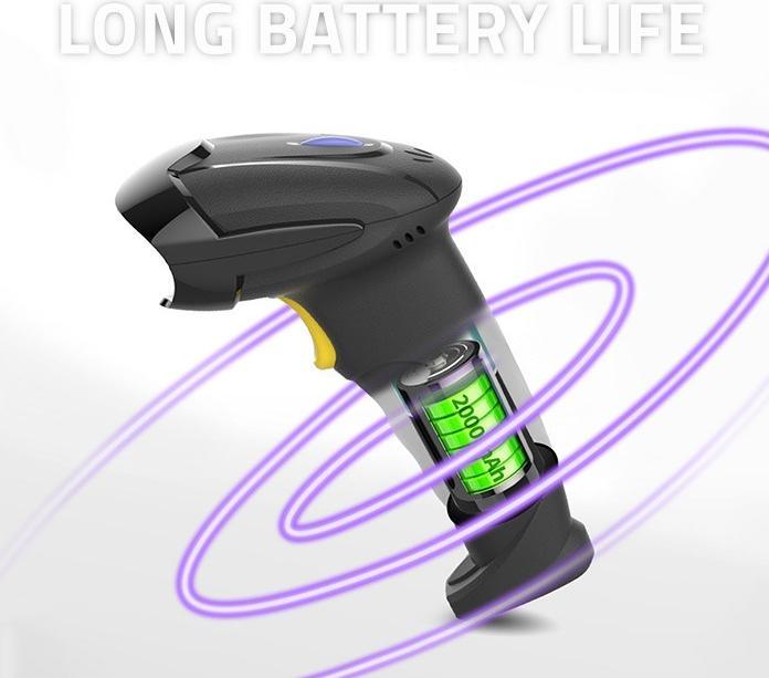 Actual product image Qoltec 50856 Wireless barcode scanner 1D 2D | 2 4 GHz