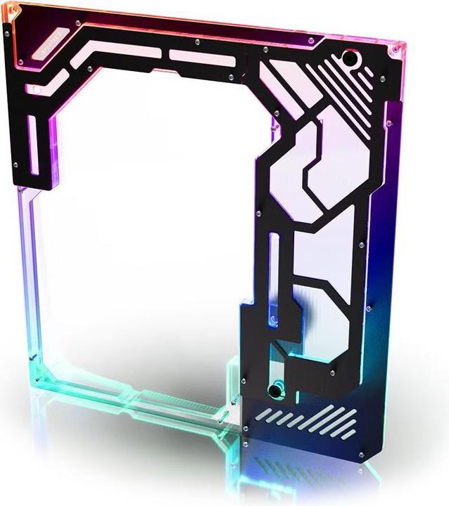 Actual product image Singularity Computers Singularity Computer Spectre 4 Aevum Dual Loop Side Panel Acrylic Clear/black