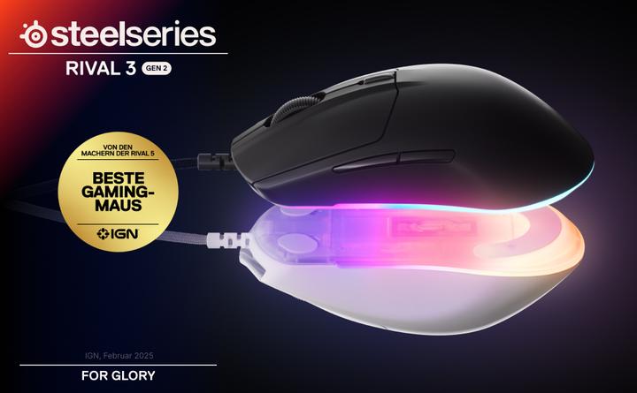 Actual product image SteelSeries Rival 3 Gen 2 - Black (Cable)