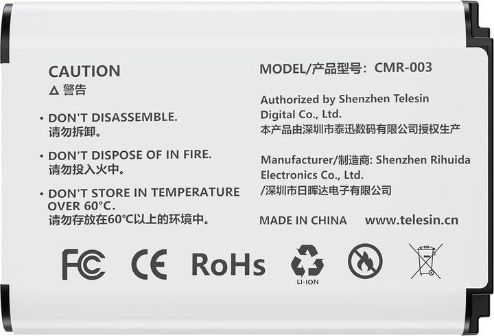 Nutritional values and ingredients Telesin NP-BX1 Camera Battery (1090mAh) for Sony ZV-1/ZV-1ll and other cameras (Camera battery)