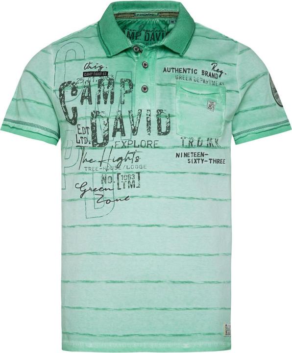 Camp David Poloshirt Tree House Kurzarmshirt mit Polokragen (XXL)