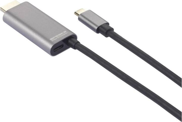 Produktbild SpeaKa Professional USB-C® / HDMI Adapterkabel USB-C® Stecker, HDMI-A Stecker, U (1 m, HDMI)