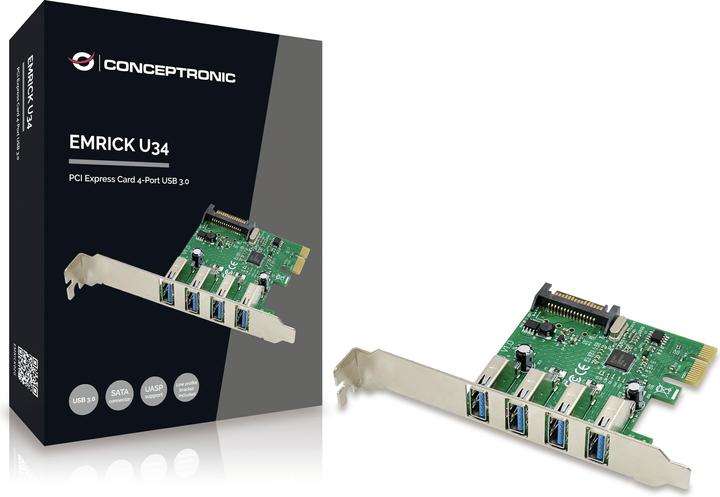 Produktbild Conceptronic 4-Port-USB-3.0 PCI-Express-Karte