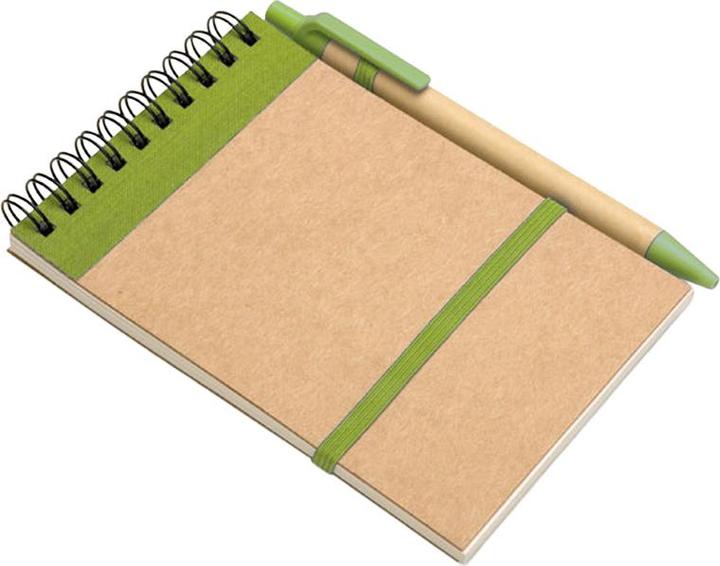 Produktbild MidOcean Notizblock und Stift Sonora recyceltes Material A6 (A6, Blanko)