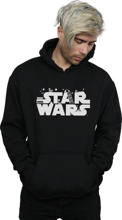 Immagine prodotto Star Wars Minimalist Logo Felpa con Cappuccio Uomo (L)