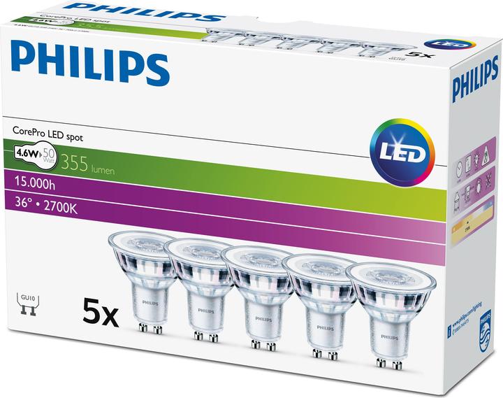Actual product image Philips Professional Lamp (GU10, 4.60 W, 355 lm, 1 x, F)