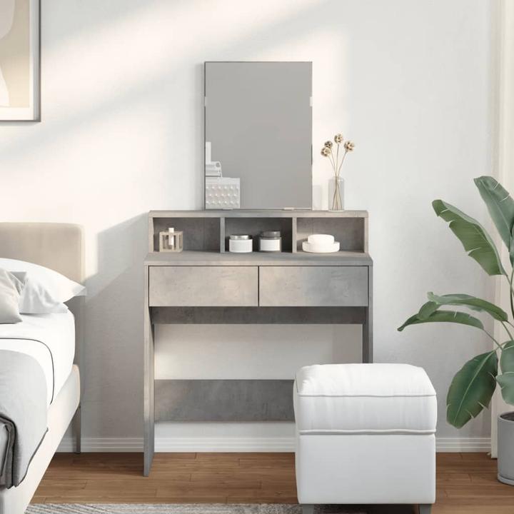 Actual product image VidaXL Dressing Table with Mirror (80 x 41 x 144.5 cm)