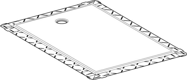 Actual product image Geberit shower tile Setaplano, 154.286.11.1, 100x160 cm, height 4.5 cm, white-alpine