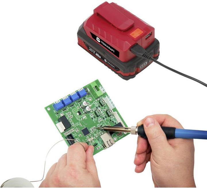 Actual product image Toolcraft Charging adapter for 20 V batteries (10 W)