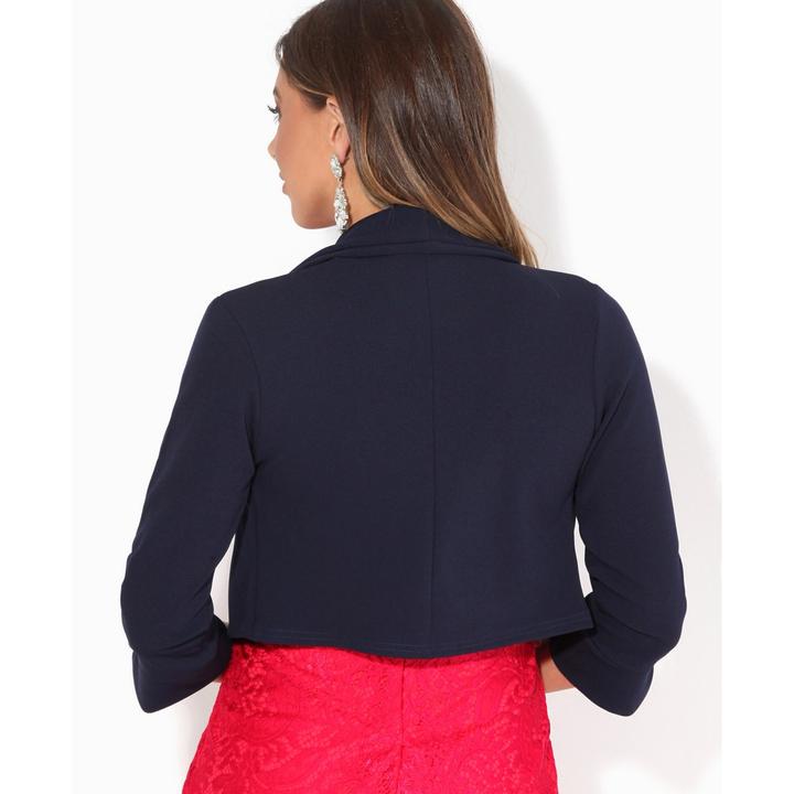 Actual product image Krisp Bolero Jacket With Wide Lapel 34Sleeve (44)