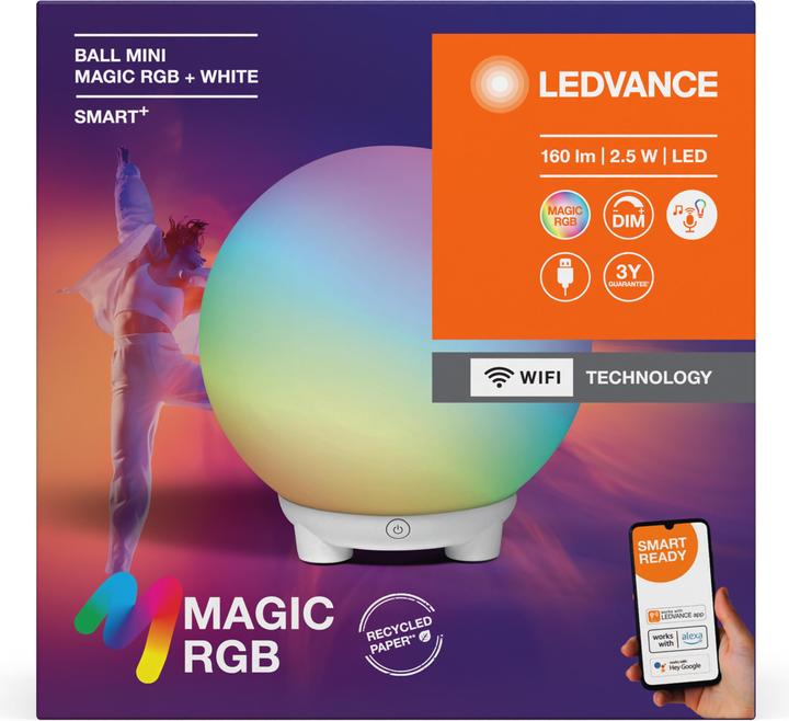 Produktbild Ledvance Smart+ Ball Magic RGB Mini Rgbw USB (130 lm, G13)