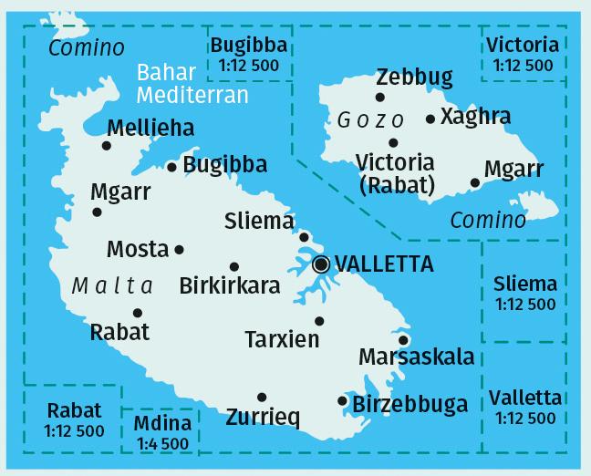 Produktbild Kompass Karte Malta, Gozo