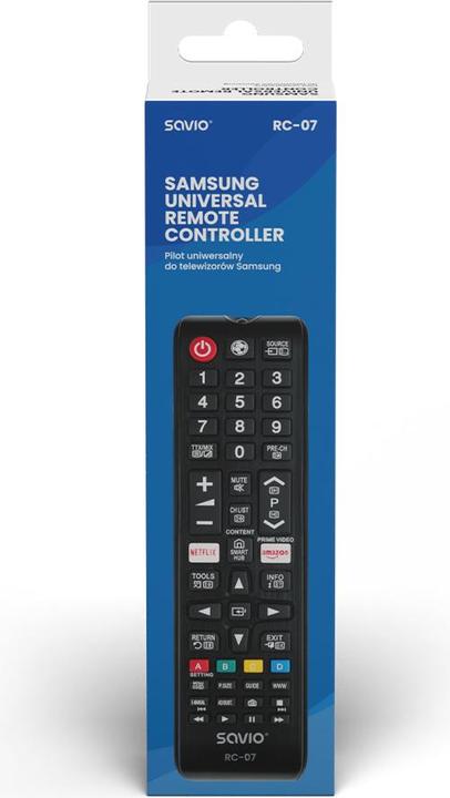Produktbild Savio RC-07 Fernbedienung IR Wireless TV Drucktasten (Universal Fernbedienung, Miracast)