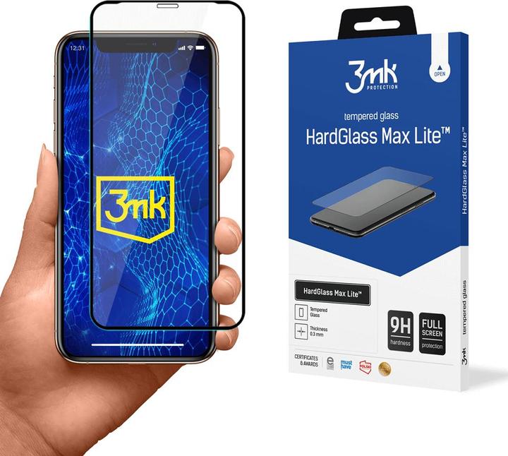 Produktbild 3MK HardGlass Max Lite for iPhone Xs Max black frame (1 Stück, Apple iPhone XS Max)