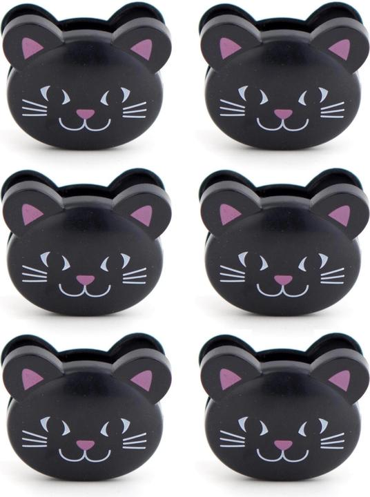 Produktbild Kikkerland Verschlussclip Katze 6 Stück, Schwarz (6 x)