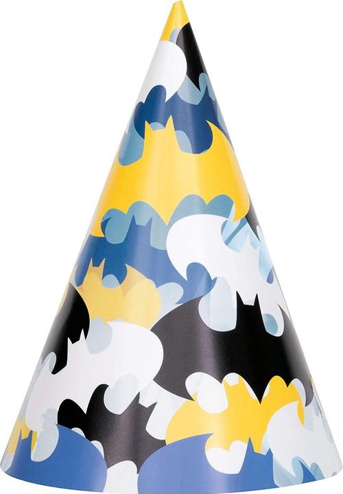 Actual product image Batman Paper Cone Party Hats (Pack of 8)