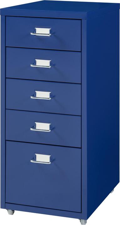 Immagine prodotto En.Casa Piedistallo mobile Kökar con 5 cassetti 69x28x41 cm Blu (69 x 28 x 41 cm)