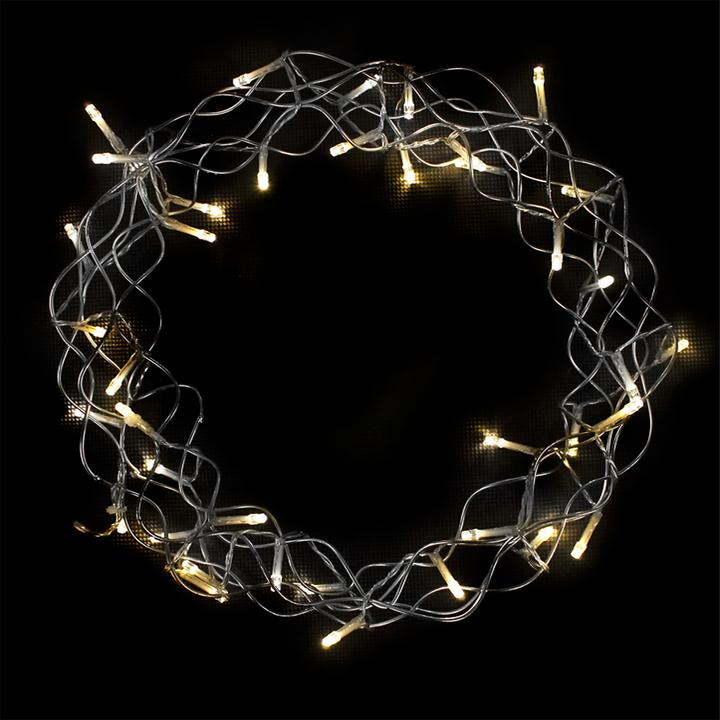 Actual product image Inda-Exclusiv 40 LED Hanging Wreath / Table Wreath Metal Ø30cm warm white
