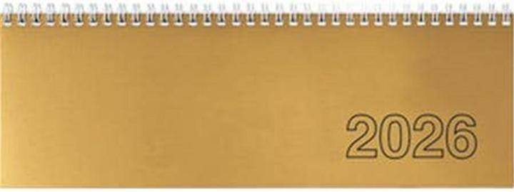 Produktbild Simplex Tisch-Querkalender Wire-O 30.7 x 10.5 cm, 2026, Gold (29 x 10.5 cm, Harter Einband, Deutsch)