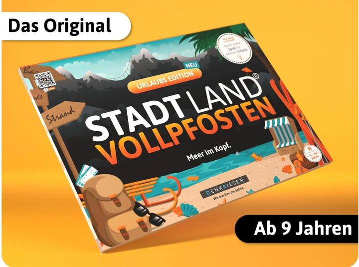 Actual product image Denkriesen STADT LAND VOLLPFOSTEN® A4 - URLAUBS EDITION "Meer im Kopf" (Sea in your head) (German)