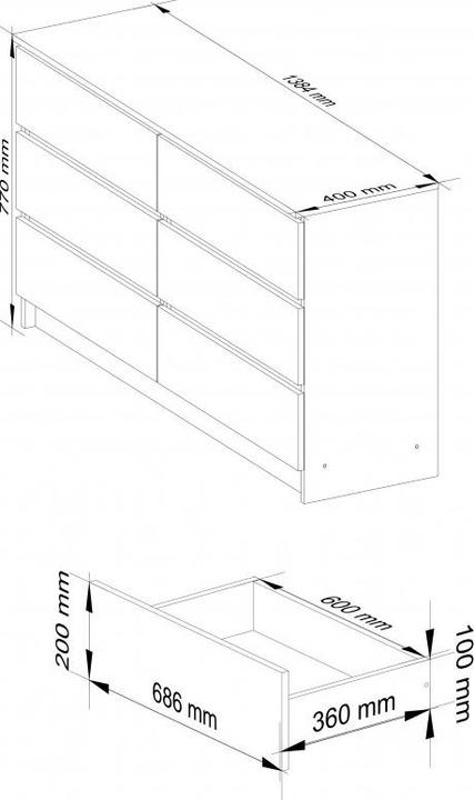 Produktbild Akord Furniture Factory OP0LK-1BIA004 (138 x 40 x 77 cm)