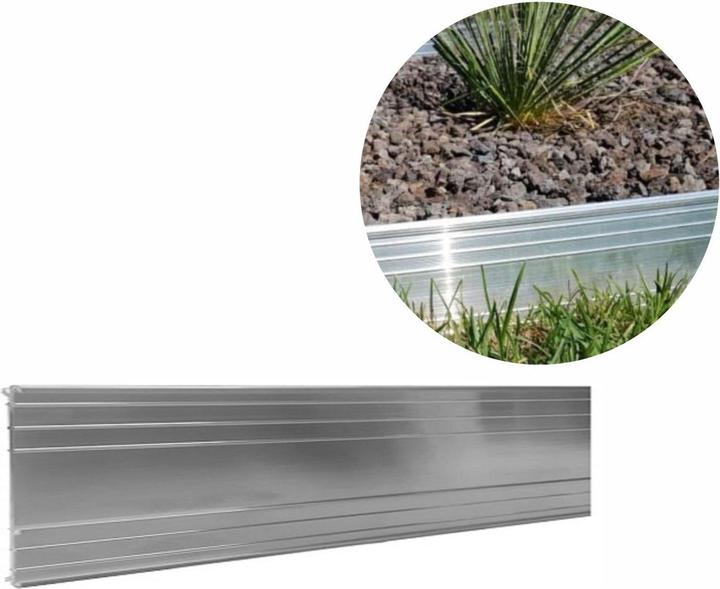 Produktbild Green Split Ultra Starke Alu Rasenkante 10cm x 100cm | Beeteinfassung | Beetumrandung | Beetbegrenzungen (100 cm)