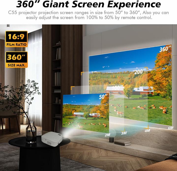 Produktbild Tecdigbo 4K Bluetooth-Projektor mit 4D Keystone-Korrektur (4K, 9500 lm)