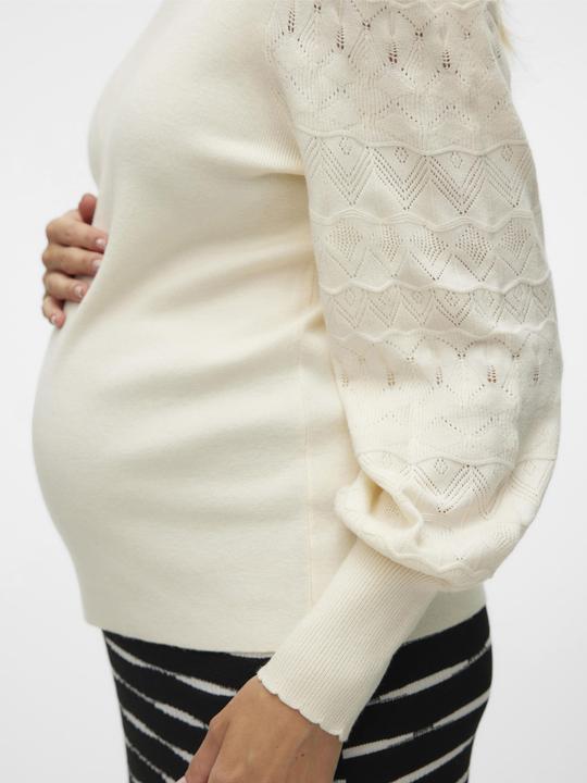 Immagine prodotto Vero Moda Maternity Vestibilità regolare Collo alto Maniche a palloncino Pullover Top in maglia (L)