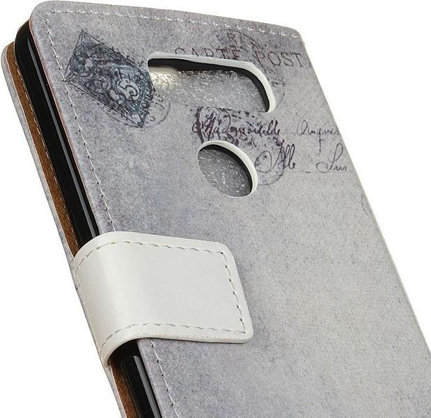 Produktbild MU Style Leder Bookcover mit Muster (LG V30)
