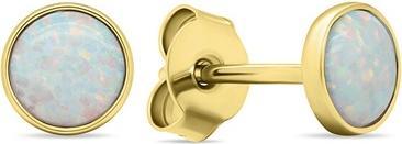 Produktbild Brilio Silver - Charming gold-plated stud earrings with synthetic opals EA579Y