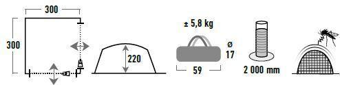 Actual product image High Peak Pavillo (300 cm, 300 cm)