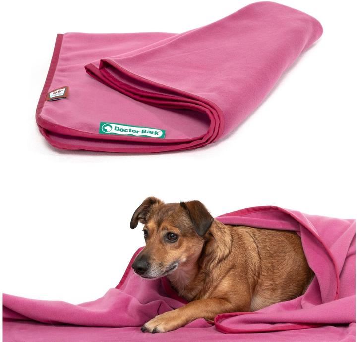 Produktbild Doctor Bark Hunde-Decke Fleece M Hot pink, 100 x 70 cm (Hund)