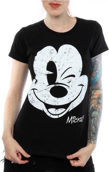 Immagine prodotto Disney Mickey Mouse Distressed Face Maglietta Donna (XS)