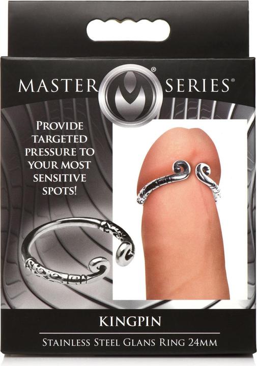 Actual product image Master Series XR Brands - Stainless Steel Glans Ring - Silver (2.40 cm)