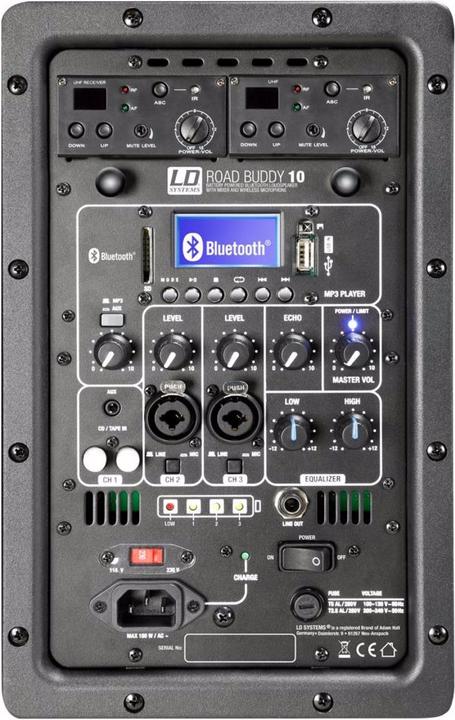 Actual product image LD Systems ROADBUDDY 10 HHD 2 B6 Battery Powered Bluetooth Speaker