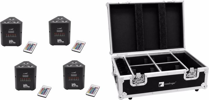Produktbild Eurolite Set 4x AKKU TL-3 TCL QuickDMX + Case mit Ladefunktion