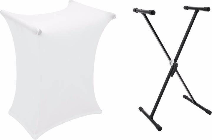 Produktbild Dimavery Set SVT-1 Keyboard-Ständer + Cover weiss (Keyboard)