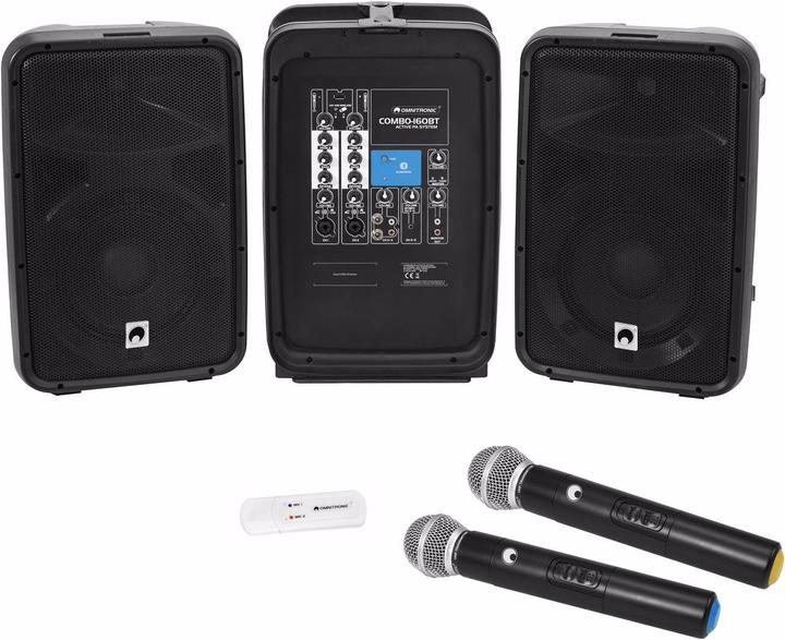 Actual product image Omnitronic Set COMBO-160BT active PA system + UWM-2HH USB wireless microphone set (Active)