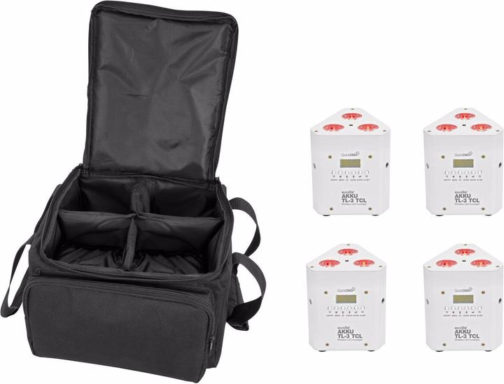 Eurolite Set 4x AKKU TL-3 TCL weiss + SB-4 Soft-Bag
