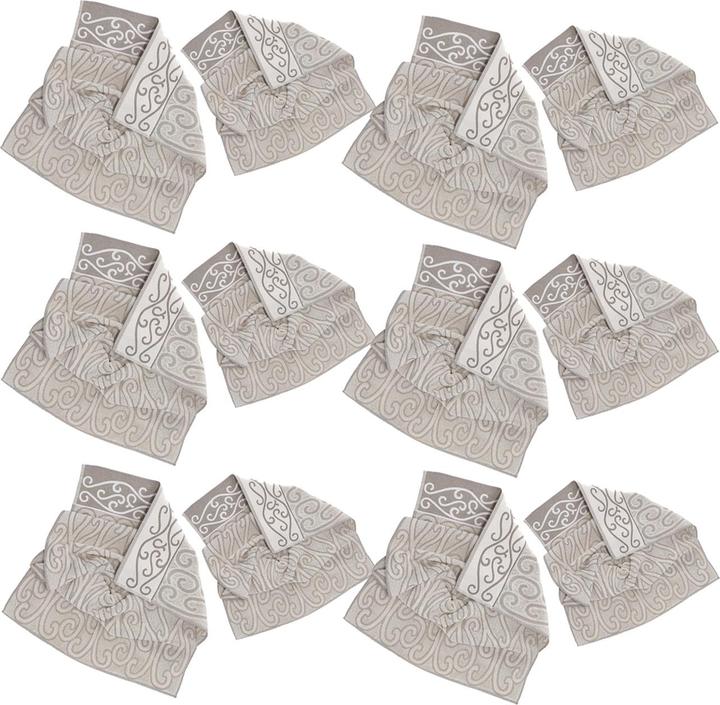 Casativo 12er-Set Hand- und Gästetuch, 100% Baumwolle, tortora, 6 x 60 x 100 cm, 6 x 40 x 60 cm (60 x 100 cm, 40 x 60 cm)