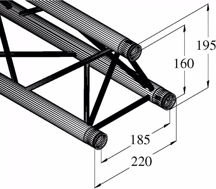 Actual product image Alutruss DECOLOCK DQ3-S500 3-point crossbar sw