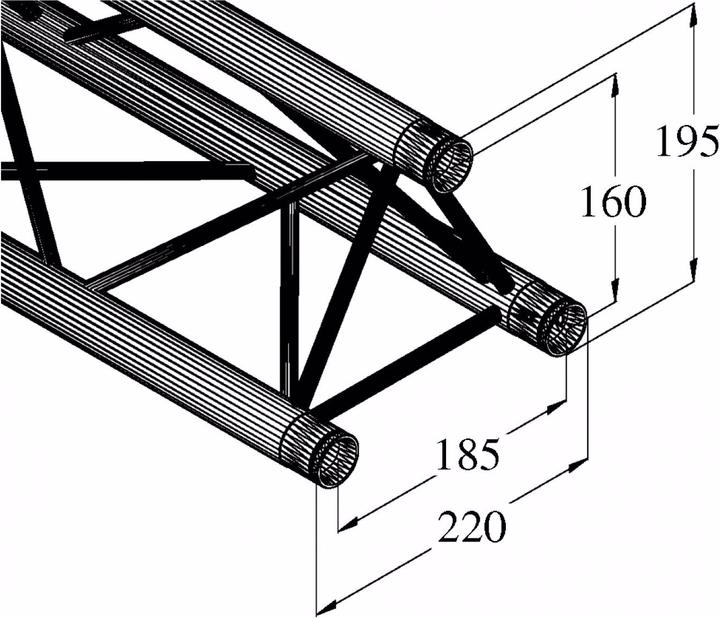 Actual product image Alutruss DECOLOCK DQ3-S750 3-point crossbar sw