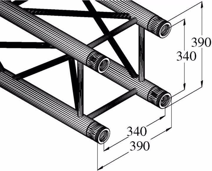 Actual product image Alutruss QUADLOCK TQ390-2500 4-point crosshead