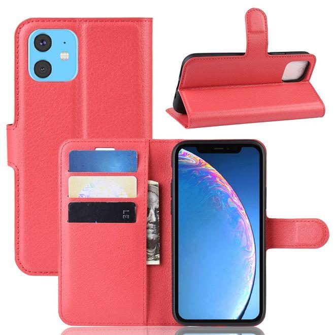Produktbild MU Classic Litchi Leder Bookcover Series (Apple iPhone 11)