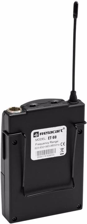 Actual product image Relacart ET-60 Bodypack with lavalier microphone for WAM-402