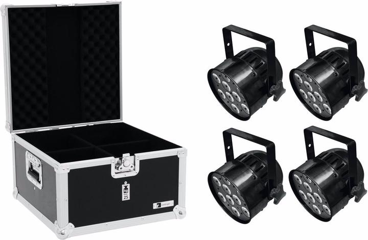 Produktbild Eurolite Set 4x LED PAR-56 QCL Short sw + EPS Case